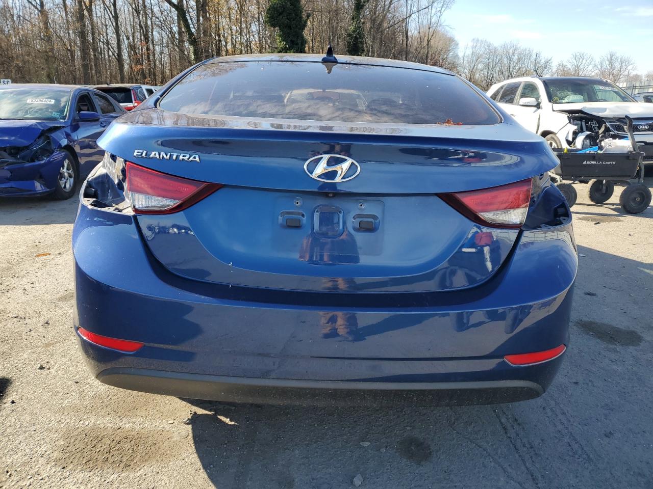 2015 Hyundai Elantra VIN 5NPDH4AEXFH571146 Copart auction photo, front end / vandalism damage thumbnail 6