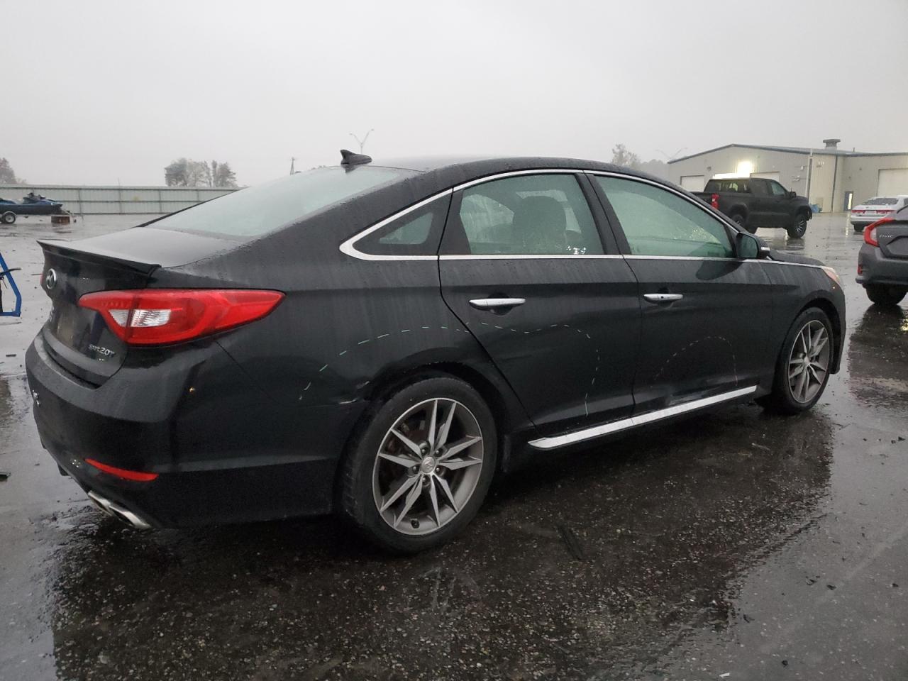 2015 Hyundai Sonata VIN 5NPE34AB5FH060341 Copart auction photo, side damage thumbnail 3