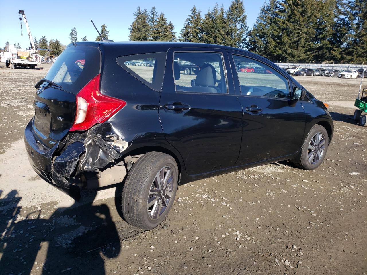 2015 Nissan Versa VIN 3N1CE2CP1FL447390 Copart auction photo, rear end / undercarriage damage thumbnail 3