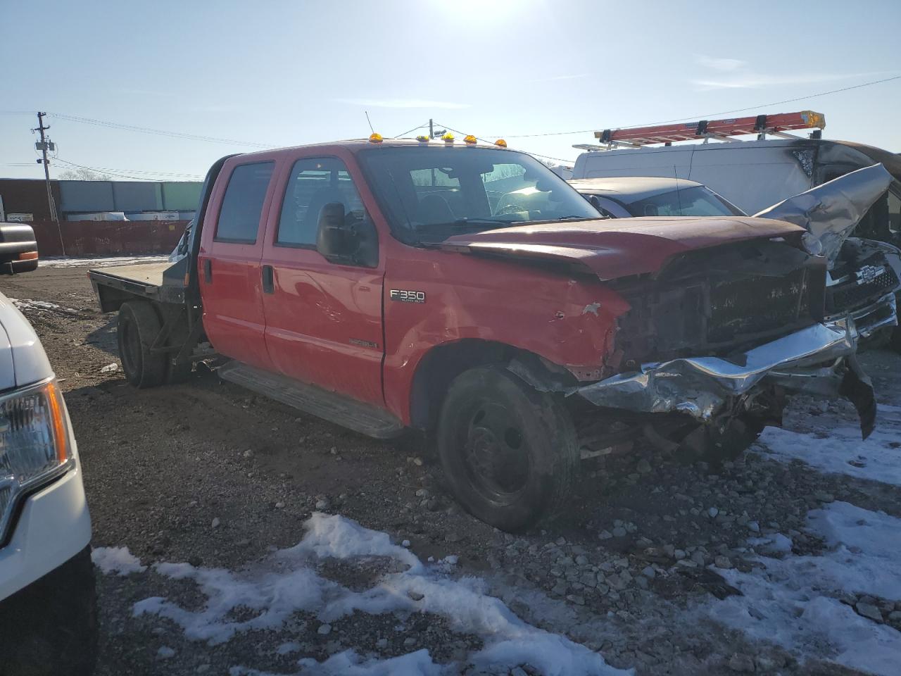 2001 Ford F350 VIN 1FTWW33F11EA13970 Copart auction photo, front end damage thumbnail 4