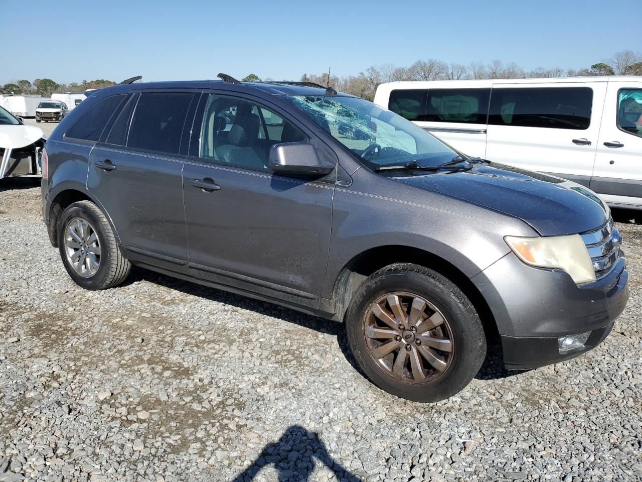 2010 Ford Edge VIN 2FMDK3JCXABB26772 Copart auction photo, top/roof / front end damage thumbnail 4