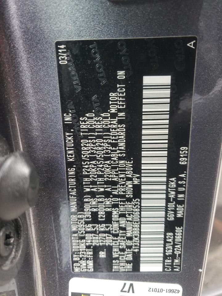 2014 Toyota Venza VIN 4T3ZK3BB8EU068535 Copart auction photo, front end damage thumbnail 15
