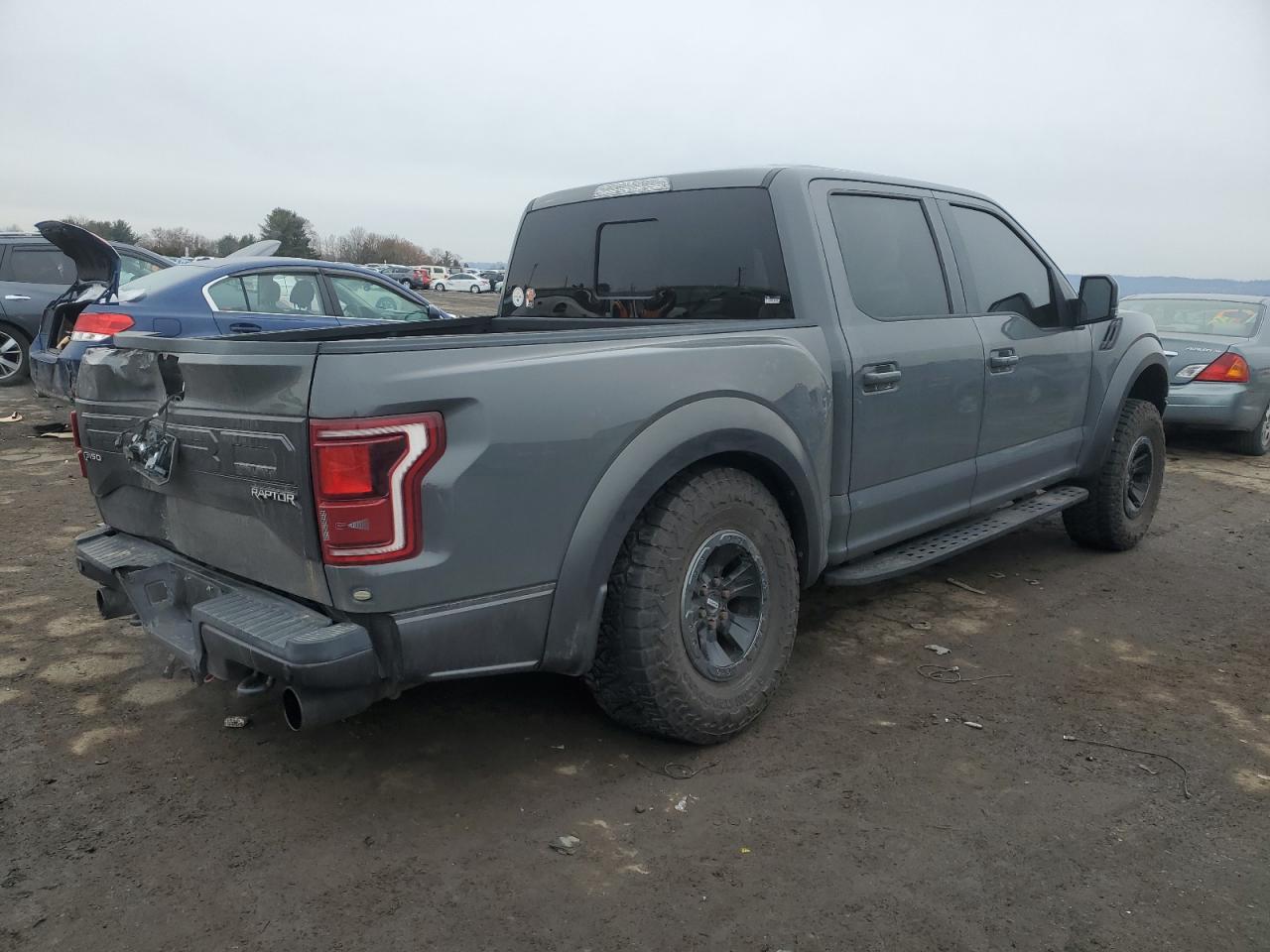 2018 Ford F-150 VIN 1FTFW1RG3JFA03620 Copart auction photo, side / rear end damage thumbnail 3