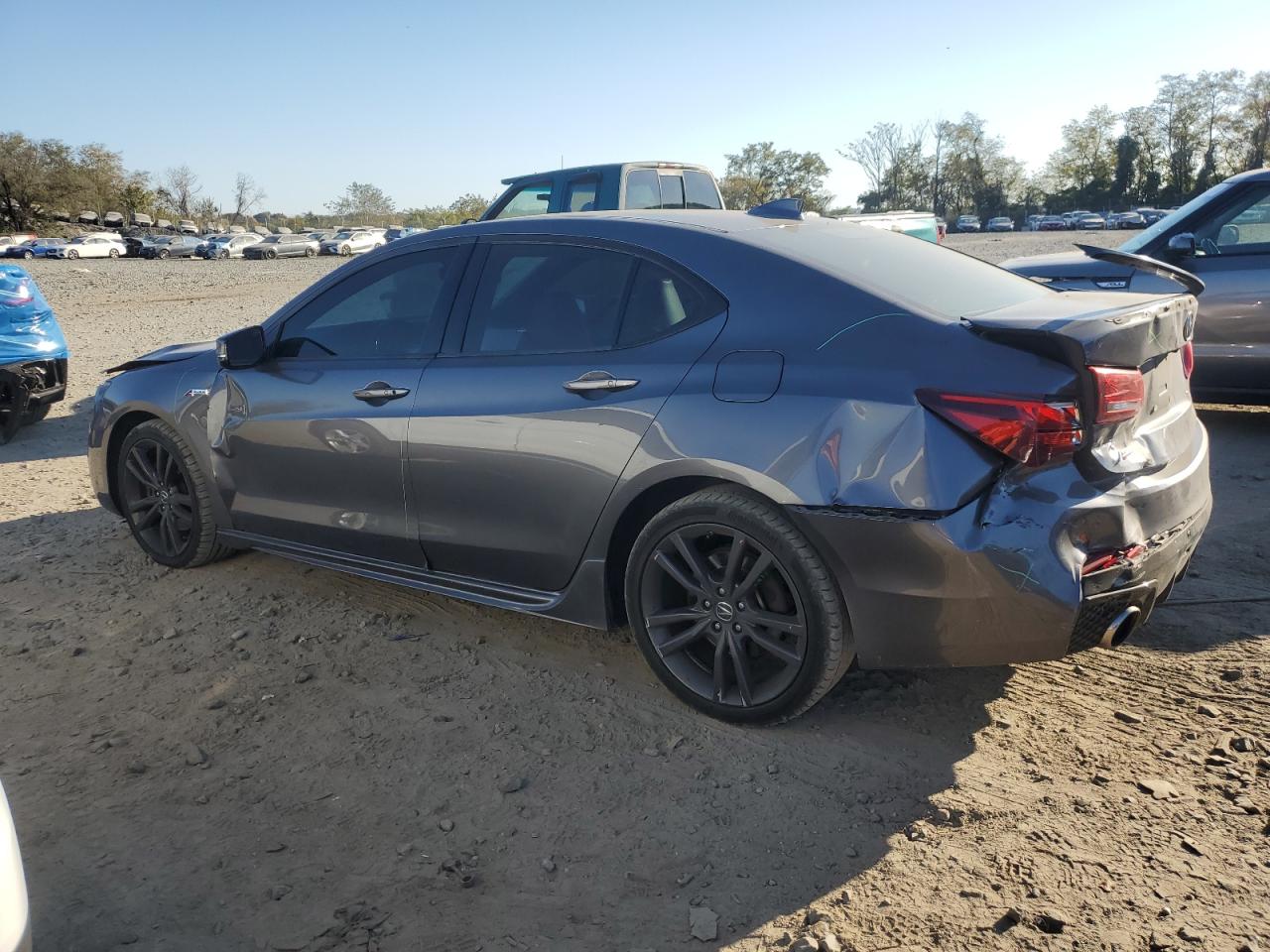 2018 Acura TLX VIN 19UUB2F68JA010792 Copart auction photo, front end / rear end damage thumbnail 2