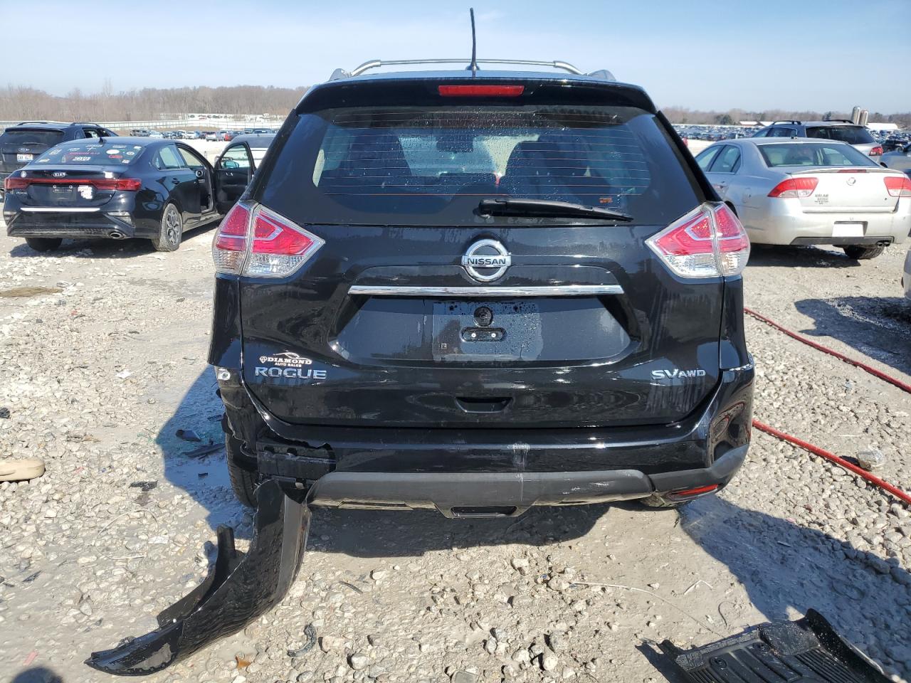 2016 Nissan Rogue VIN KNMAT2MV1GP695992 Copart auction photo, all over damage thumbnail 6