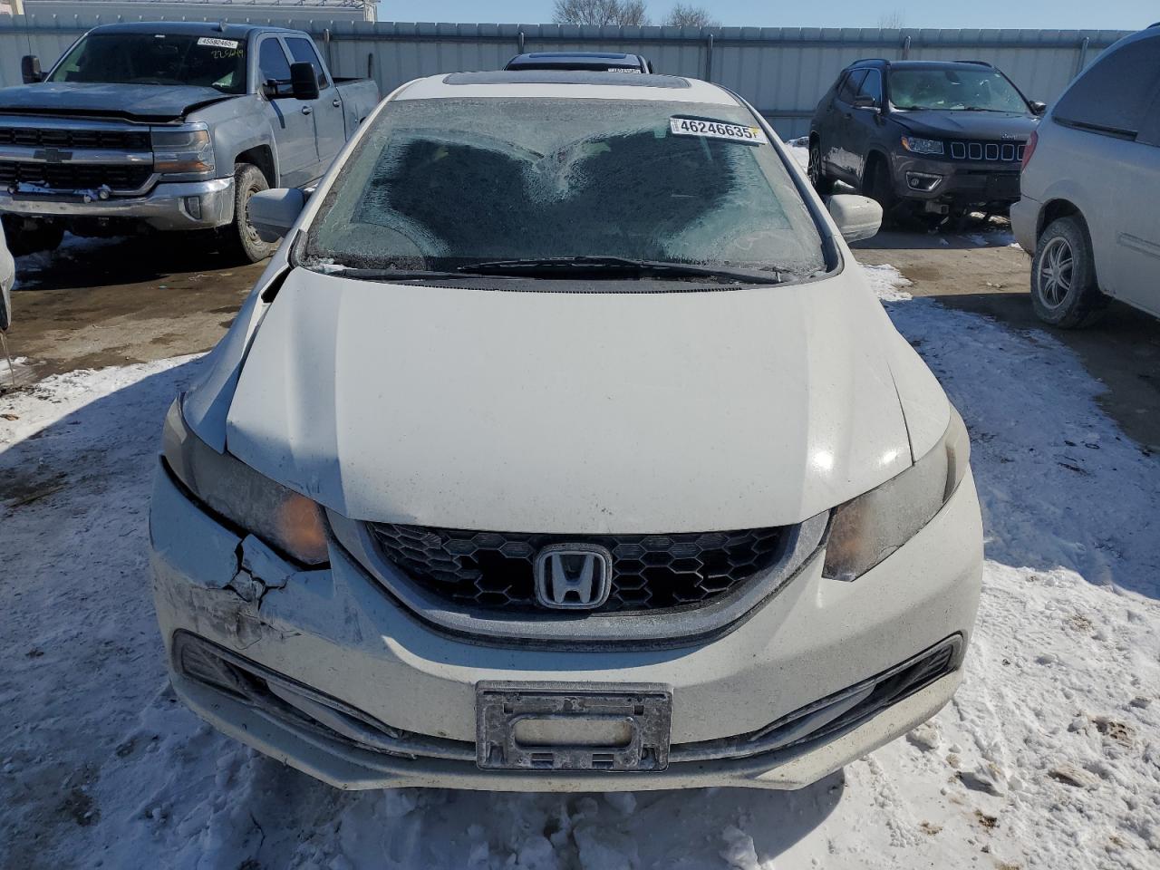 2015 Honda Civic VIN 19XFB2F8XFE069484 Copart auction photo, front end / side damage thumbnail 5