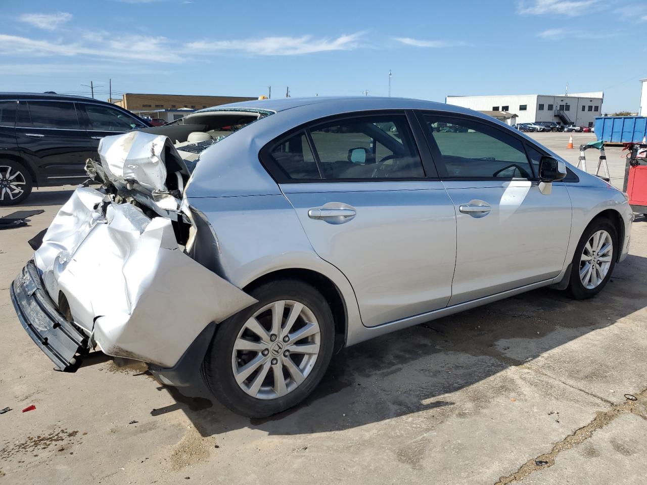 2012 Honda Civic VIN 2HGFB2F94CH548803 Copart auction photo, rear end damage thumbnail 3