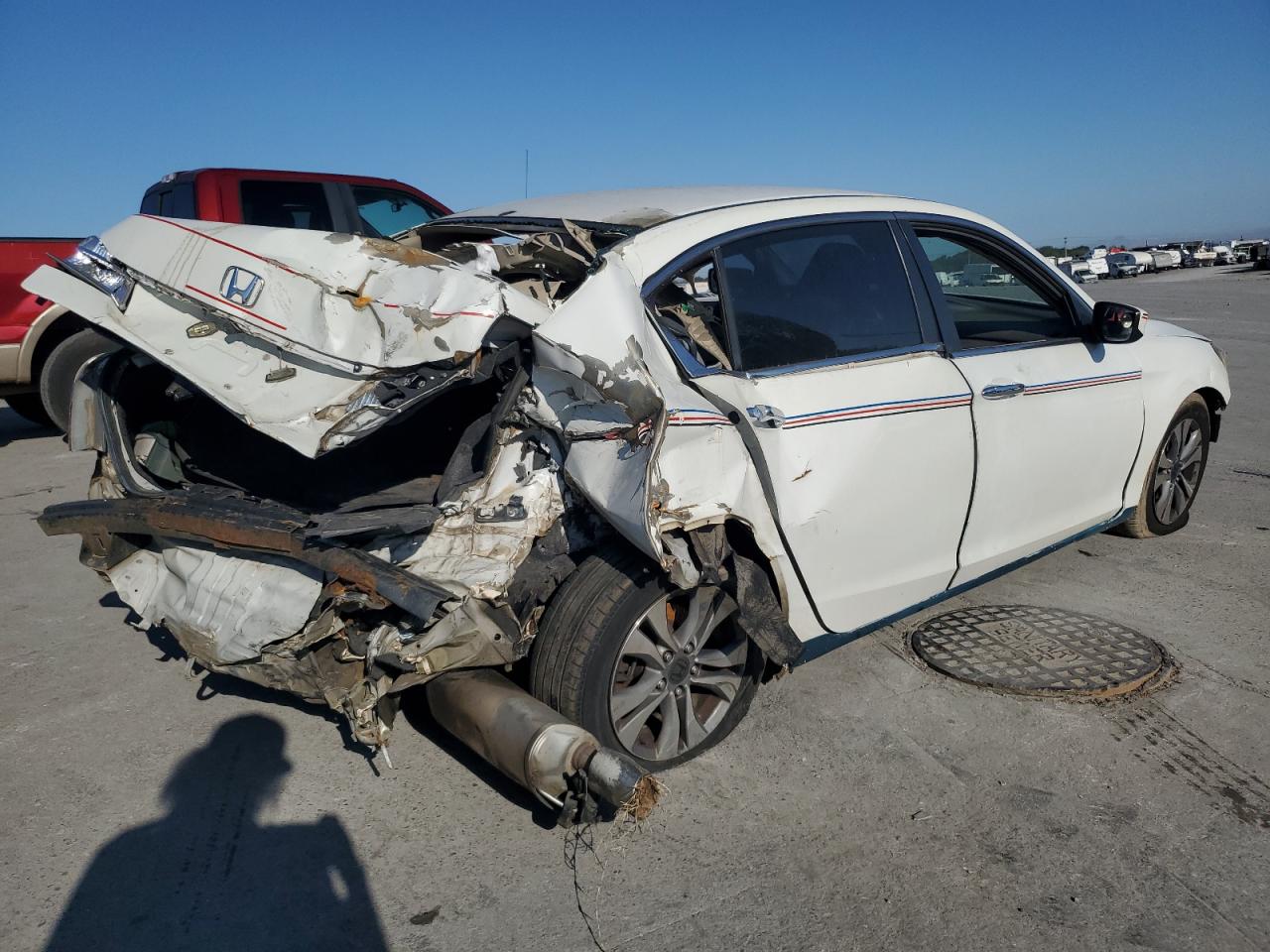 2014 Honda Accord VIN 1HGCR2F30EA044597 Copart auction photo, all over damage thumbnail 3