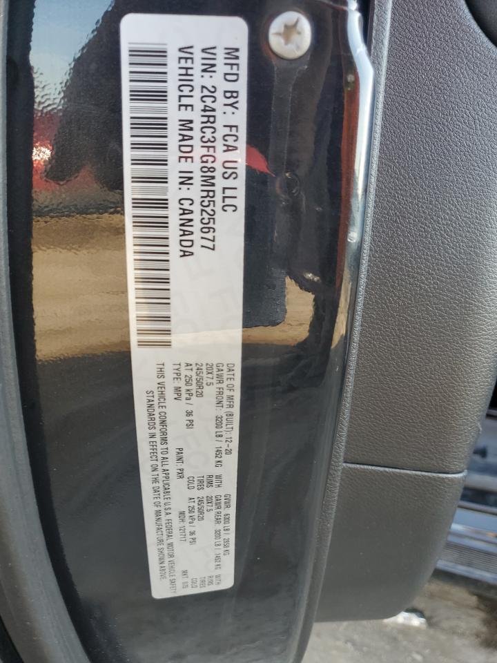 2021 Chrysler Pacifica VIN 2C4RC3FG8MR525677 Copart auction photo, front end / minor dent/scratches damage thumbnail 13