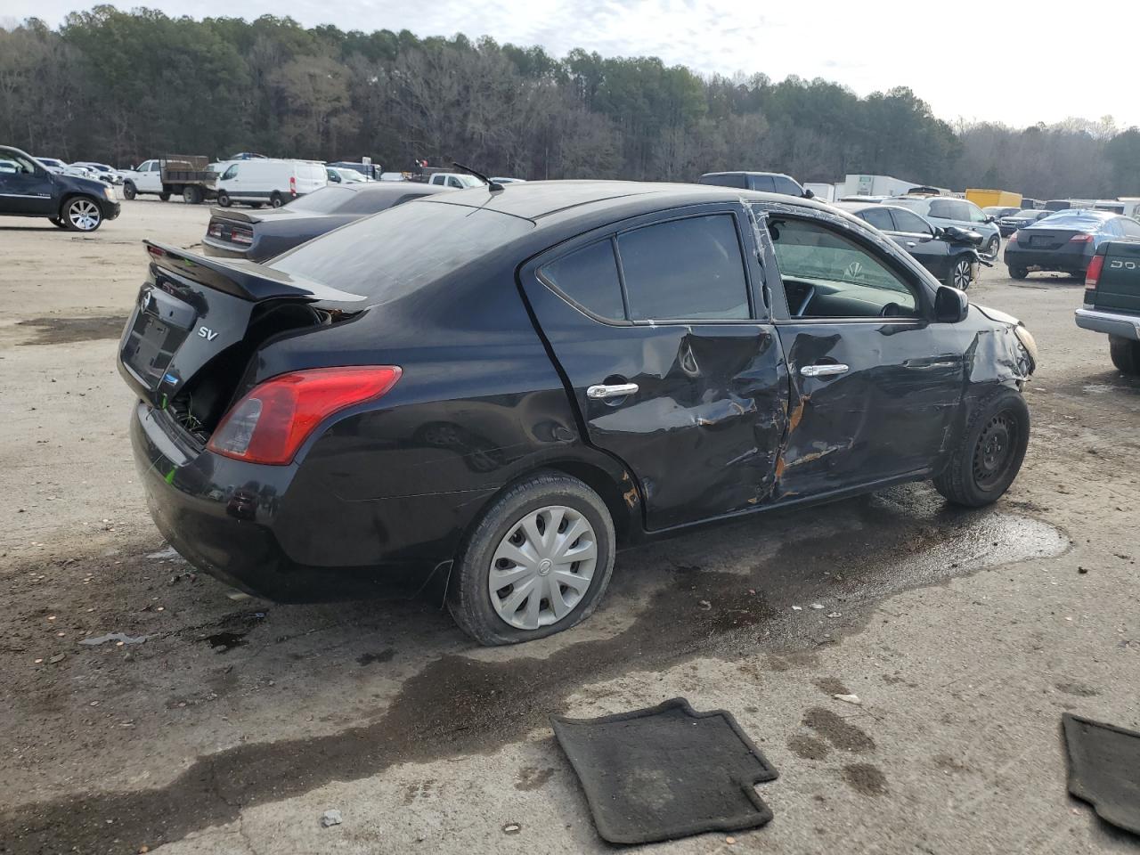 2014 Nissan Versa VIN 3N1CN7APXEK455220 Copart auction photo, side / front end damage thumbnail 3