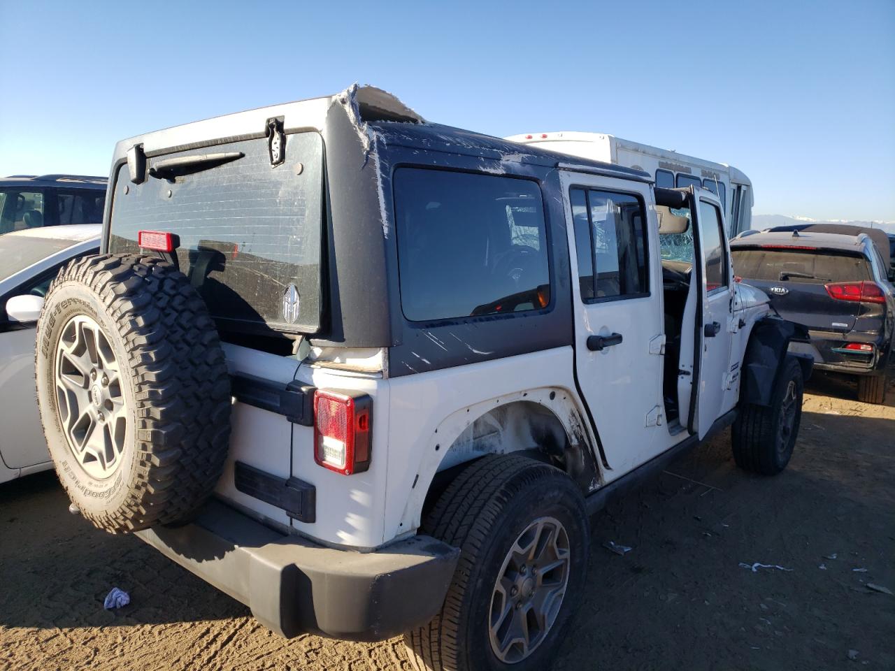 2013 Jeep Wrangler VIN 1C4BJWDG9DL560250 Copart auction photo, all over / rollover damage thumbnail 3