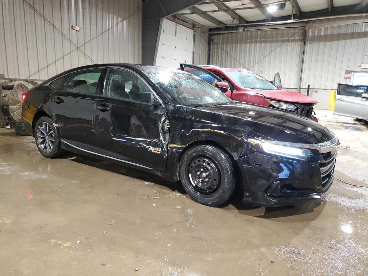 2022 Honda Accord VIN 1HGCV1F59NA008706 Copart auction photo, side damage thumbnail 4