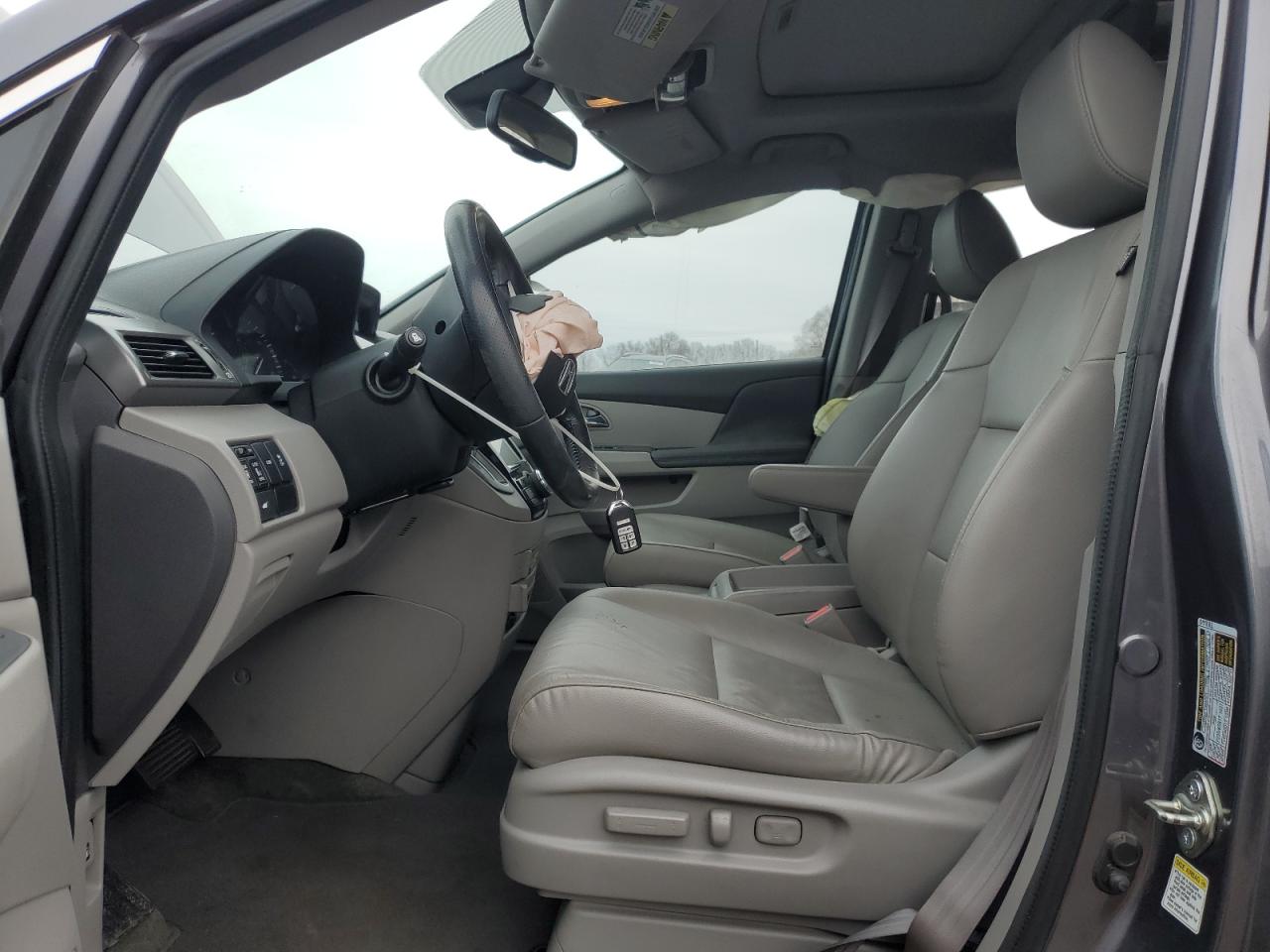 2015 Honda Odyssey VIN 5FNRL5H67FB048822 Copart auction photo, front end / side damage thumbnail 7