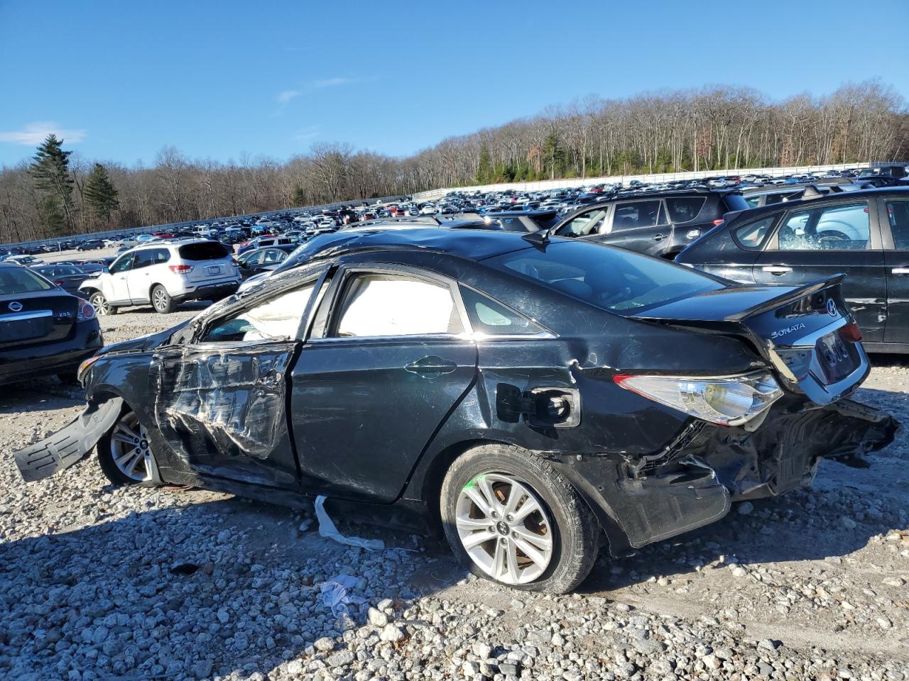 2013 Hyundai Sonata VIN 5NPEB4ACXDH559564 Copart auction photo, rollover damage thumbnail 2