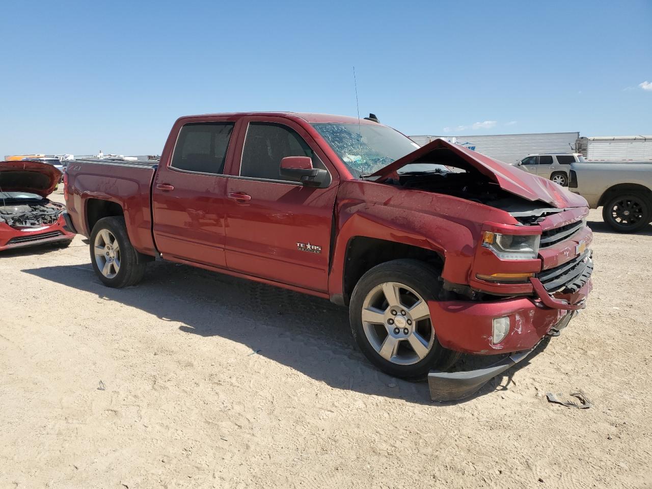 2018 Chevrolet Silverado VIN 3GCUKREC3JG175312 Copart auction photo, front end damage thumbnail 4