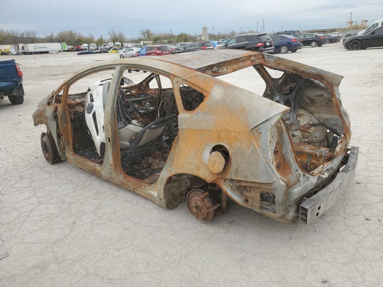 2013 Toyota Prius VIN JTDKN3DU0D5695209 Copart auction photo, burn damage thumbnail 2