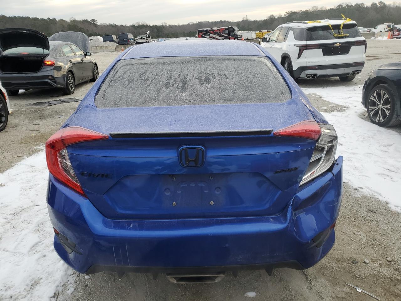 2020 Honda Civic VIN 19XFC2F8XLE022030 Copart auction photo, front end / rear end damage thumbnail 6