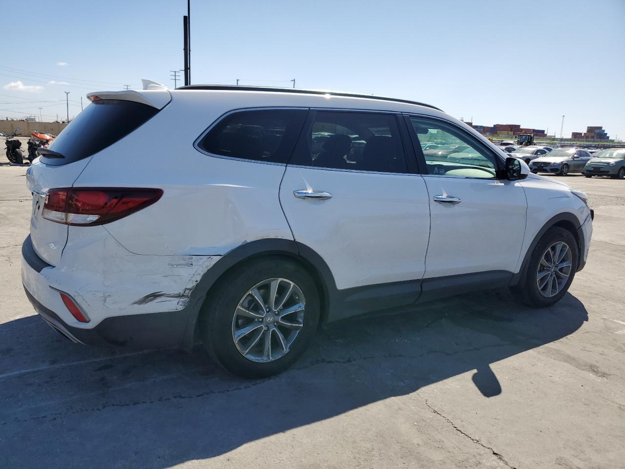 2017 Hyundai Santa Fe VIN KM8SM4HF0HU245426 Copart auction photo, front end / rear end damage thumbnail 3