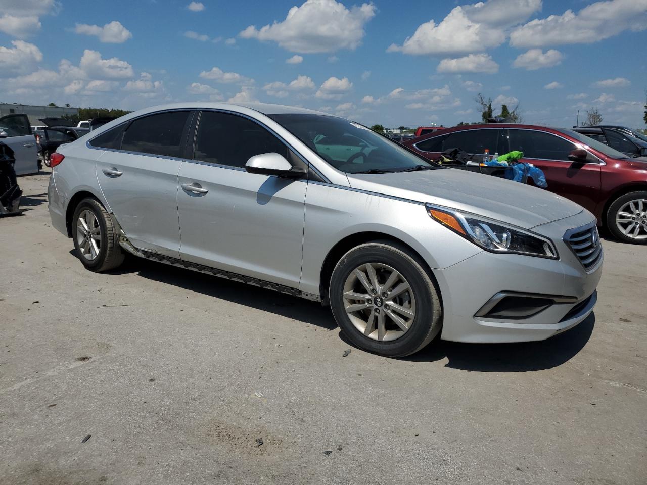 2016 Hyundai Sonata VIN 5NPE24AF4GH305427 Copart auction photo, side / rear end damage thumbnail 4