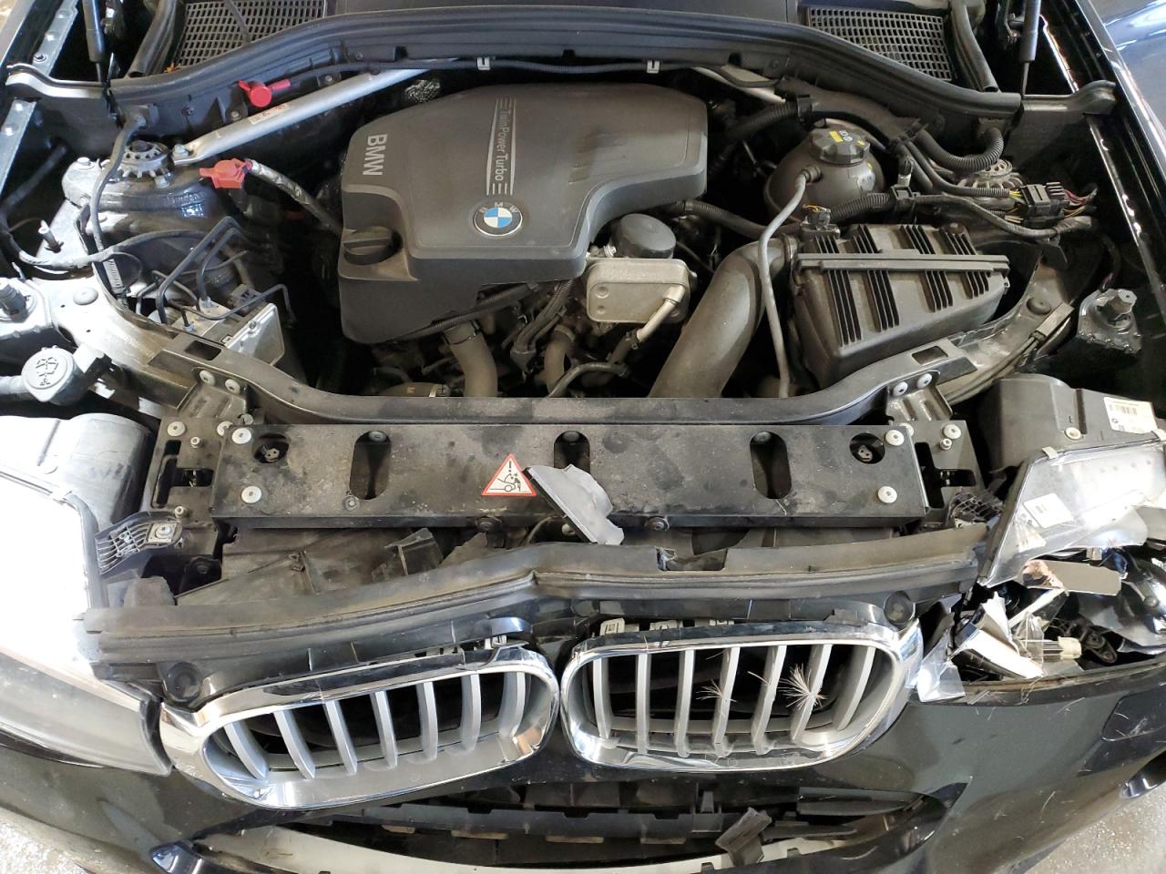 2016 BMW X3 VIN 5UXWX9C57G0D70049 Copart auction photo, front end damage thumbnail 12