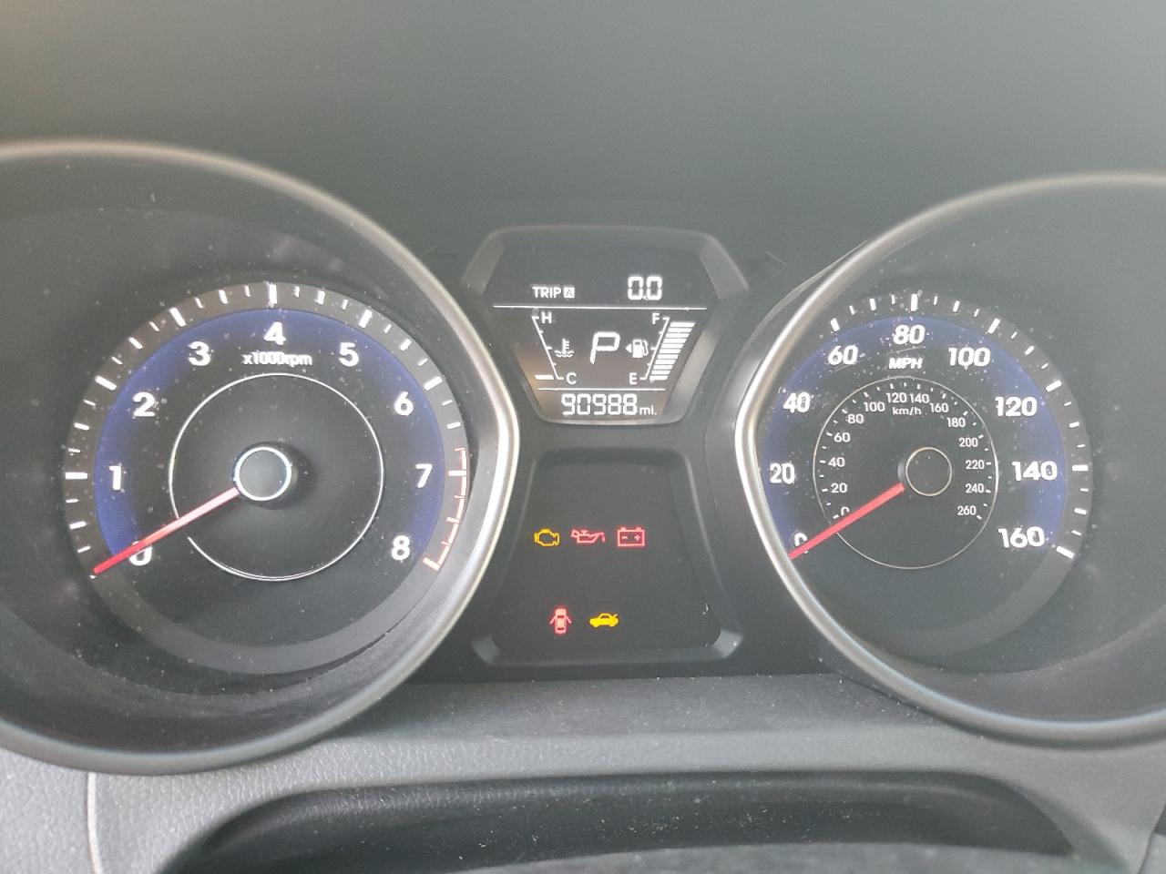 2015 Hyundai Elantra VIN 5NPDH4AE1FH587848 Copart auction photo, front end / mechanical damage thumbnail 9