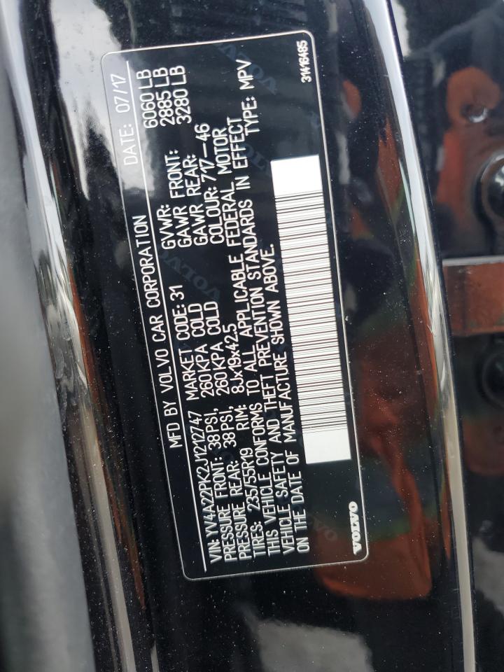 2018 Volvo XC90 VIN YV4A22PK2J1212747 Copart auction photo, front end damage thumbnail 13