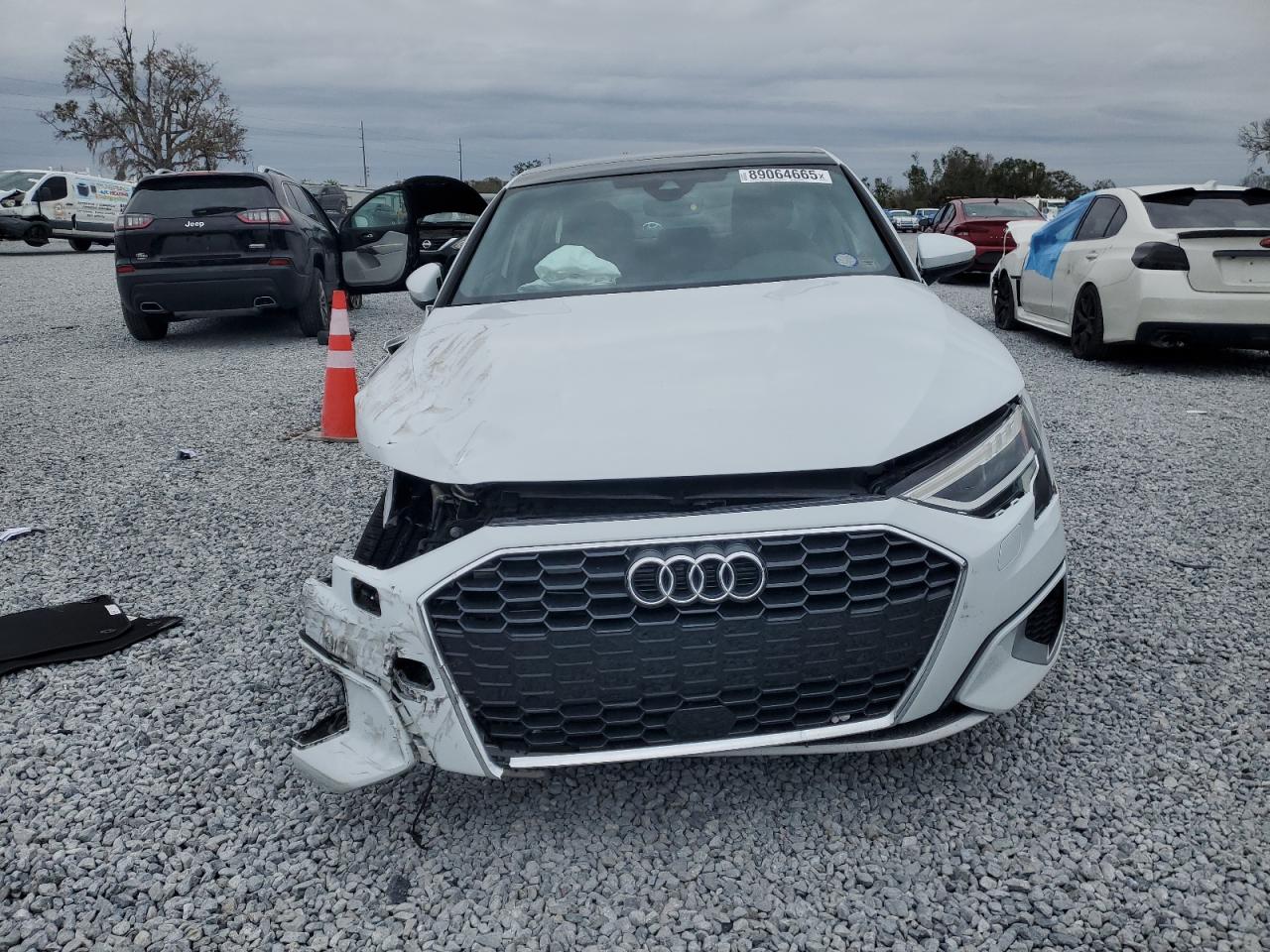 2023 Audi A3 VIN WAUAUDGY2PA085243 Copart auction photo, front end / side damage thumbnail 5