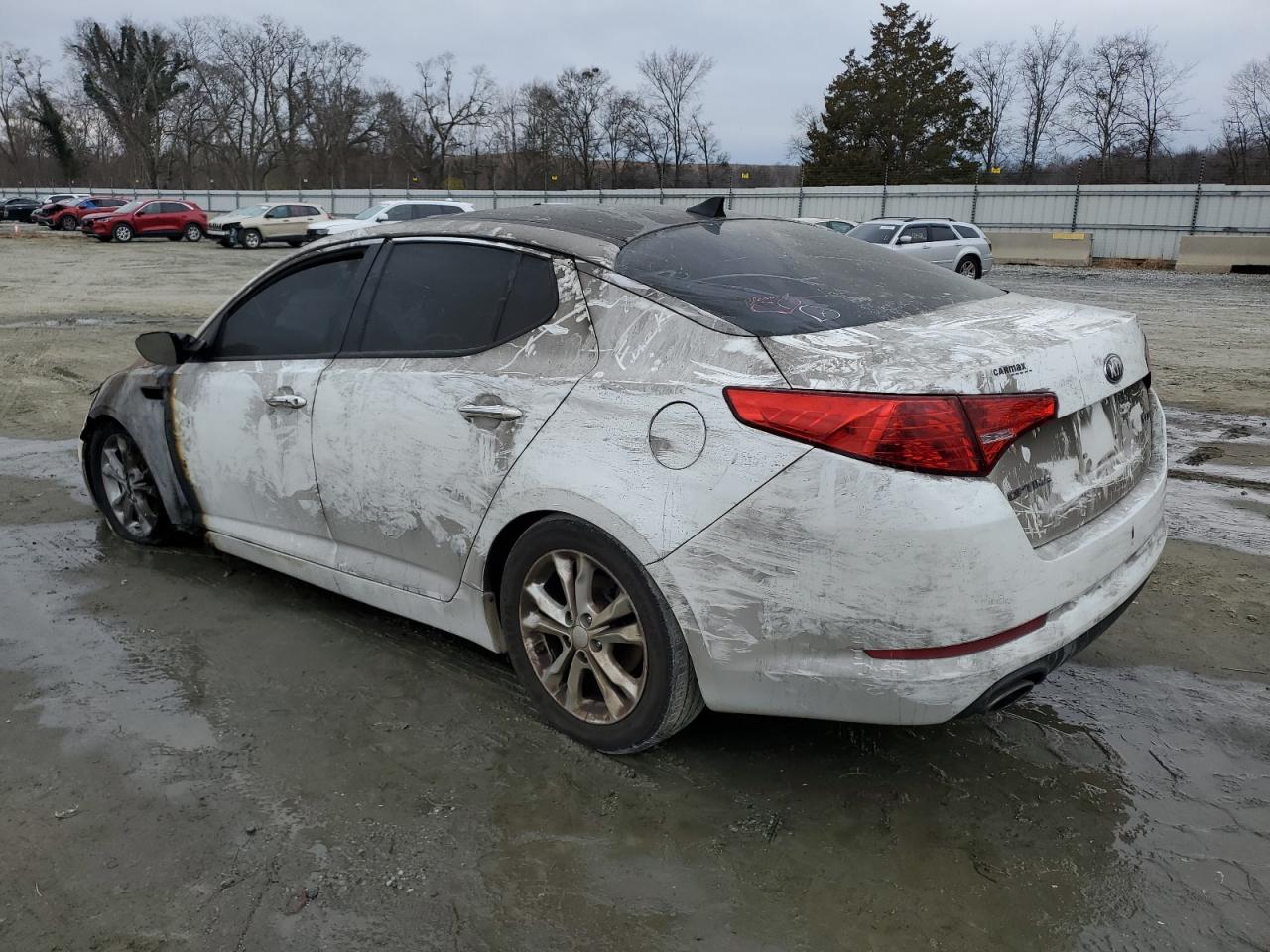 2013 KIA Optima VIN 5XXGN4A79DG198648 Copart auction photo, burn - engine damage thumbnail 2