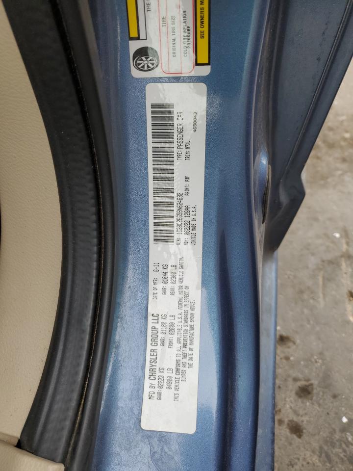 2011 Chrysler 200 VIN 1C3BC2EG5BN624632 Copart auction photo, rear end damage thumbnail 12