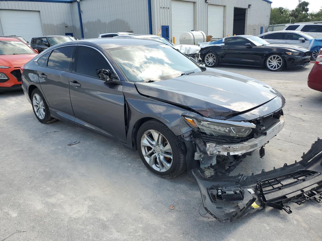 2018 Honda Accord VIN 1HGCV1F14JA242095 Copart auction photo, front end / hail damage thumbnail 4
