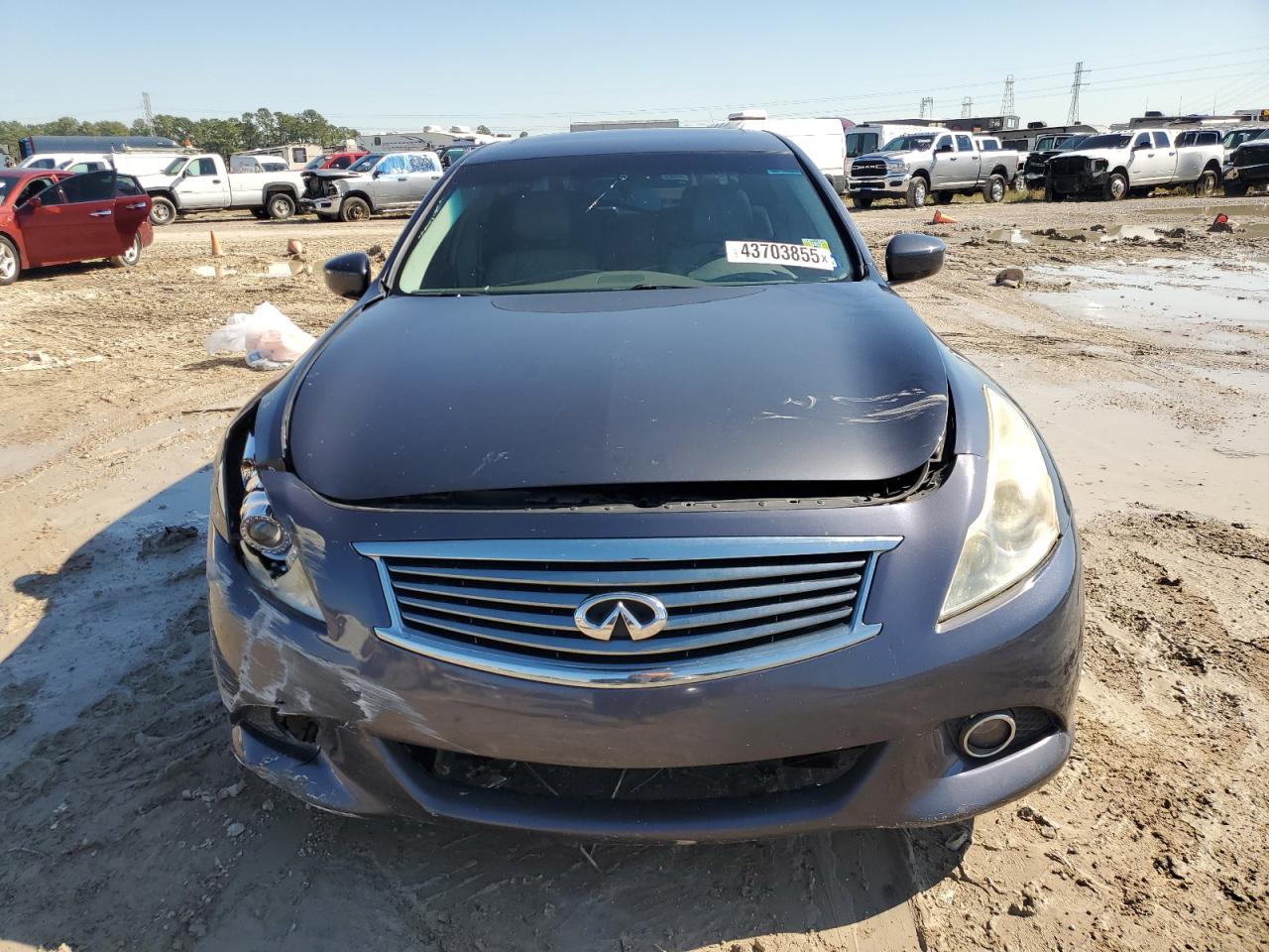 2012 Infiniti G VIN JN1CV6AR0CM970820 Copart auction photo, front end / rear end damage thumbnail 5