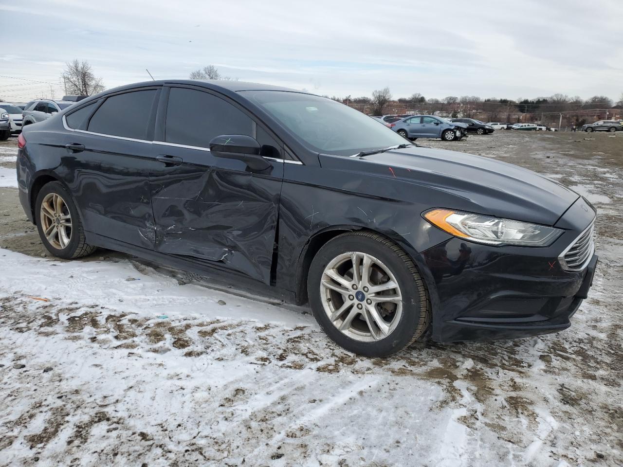 2018 Ford Fusion VIN 3FA6P0H79JR242655 Copart auction photo, front end / side damage thumbnail 4