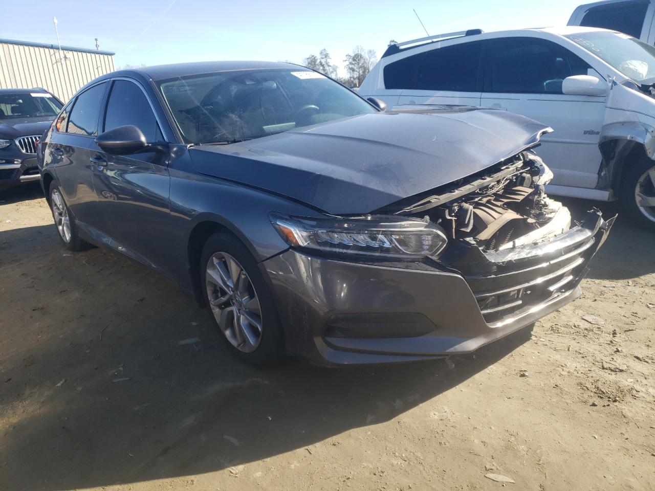 2019 Honda Accord VIN 1HGCV1F10KA105561 Copart auction photo, front end / side damage thumbnail 4