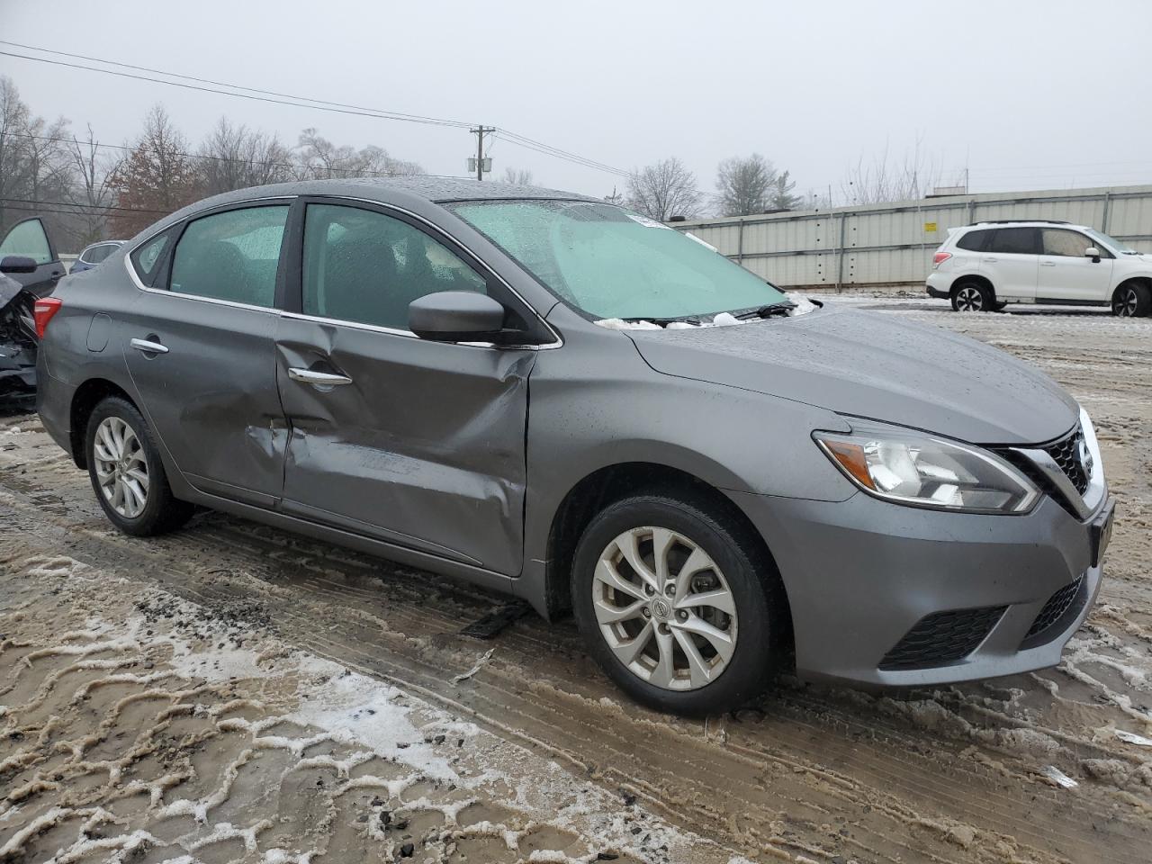 2019 Nissan Sentra VIN 3N1AB7AP8KY376055 Copart auction photo, side damage thumbnail 4