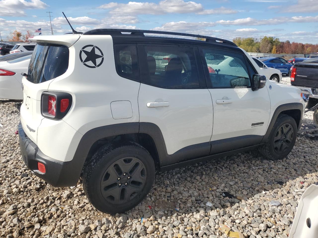 2017 Jeep Renegade VIN ZACCJBCB1HPE73270 Copart auction photo, side / rear end damage thumbnail 3