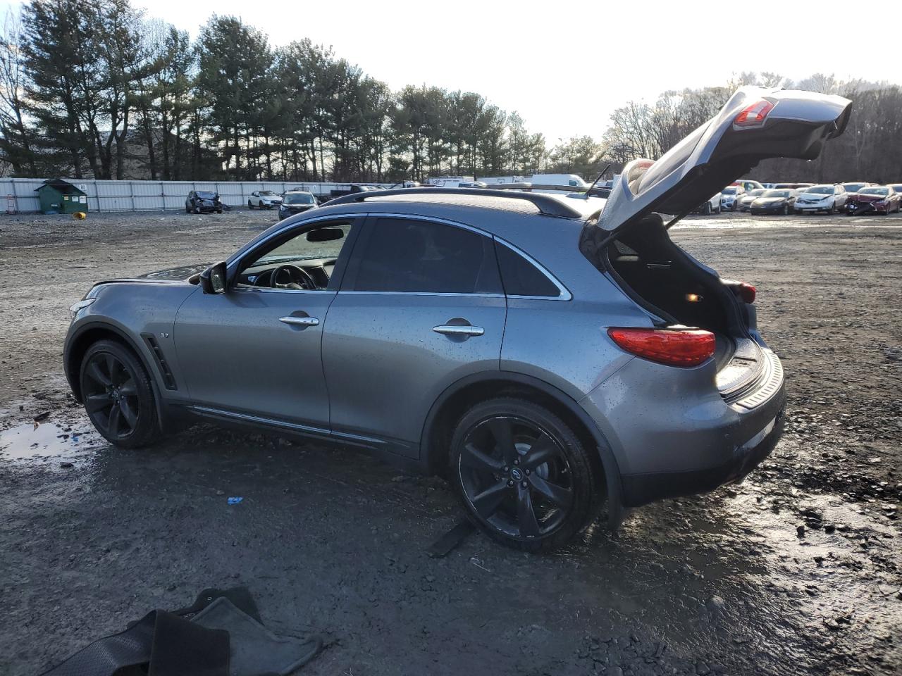 2015 Infiniti QX70 VIN JN8CS1MW1FM480454 Copart auction photo, front end damage thumbnail 2