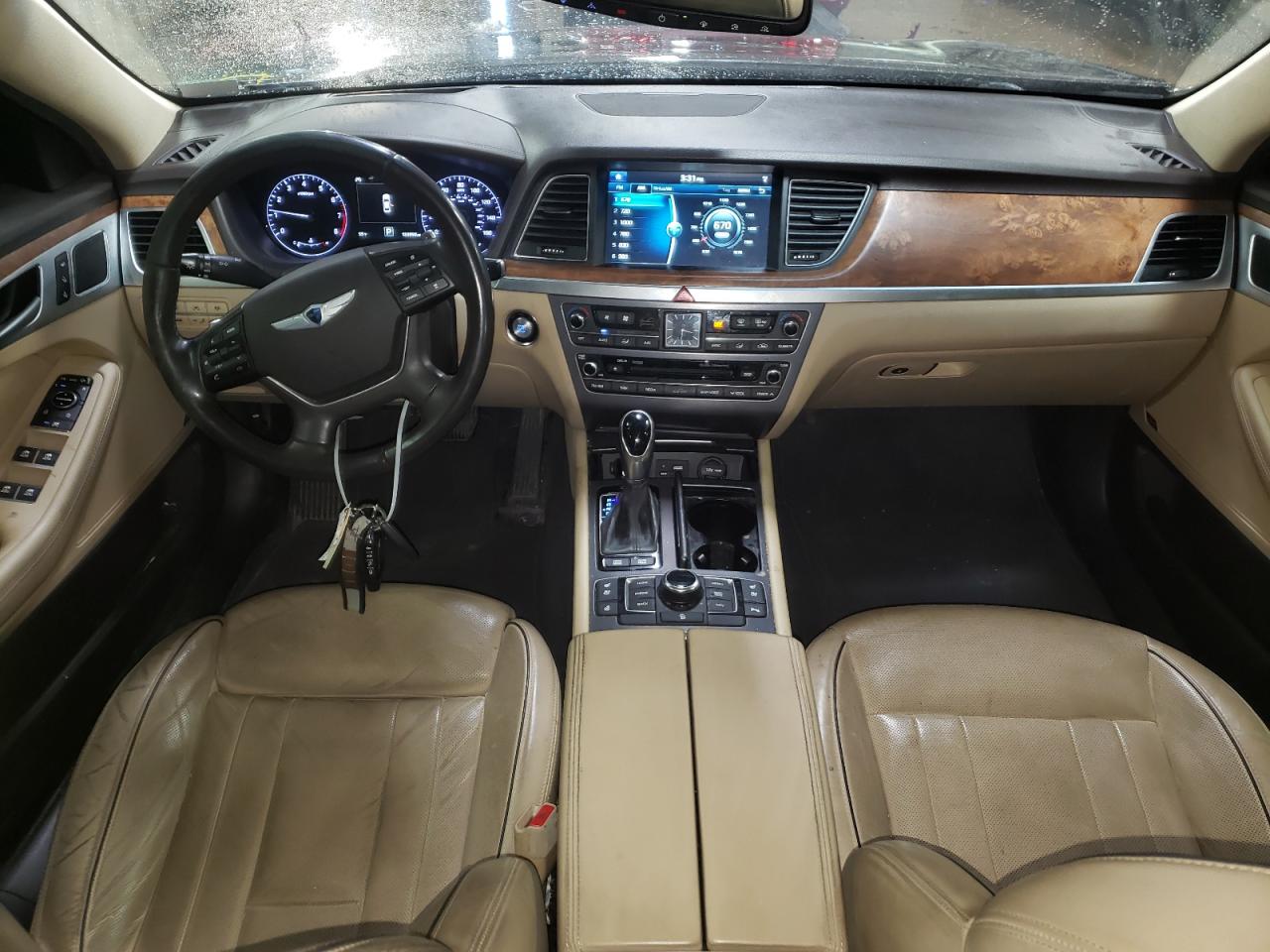 2015 Hyundai Genesis VIN KMHGN4JE0FU104518 Copart auction photo, front end damage thumbnail 8