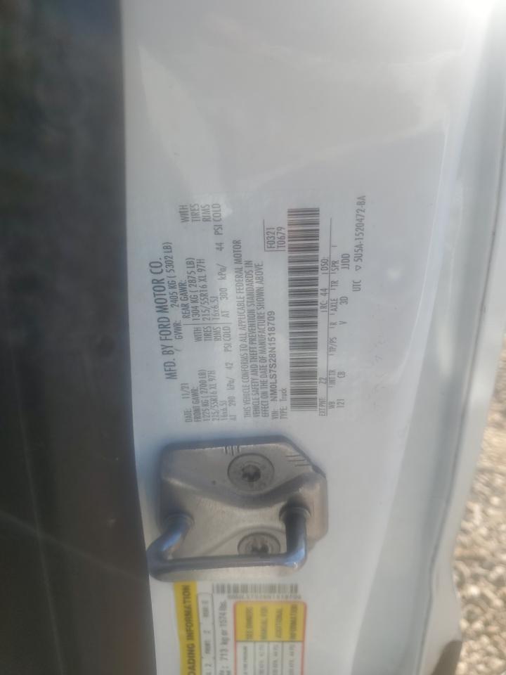 2022 Ford Transit VIN NM0LS7S28N1518709 Copart auction photo, front end / minor dent/scratches damage thumbnail 14