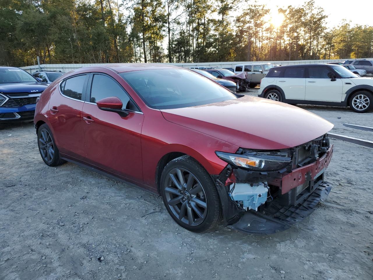 2021 Mazda 3 VIN JM1BPAKL7M1404463 Copart auction photo, front end / side damage thumbnail 4