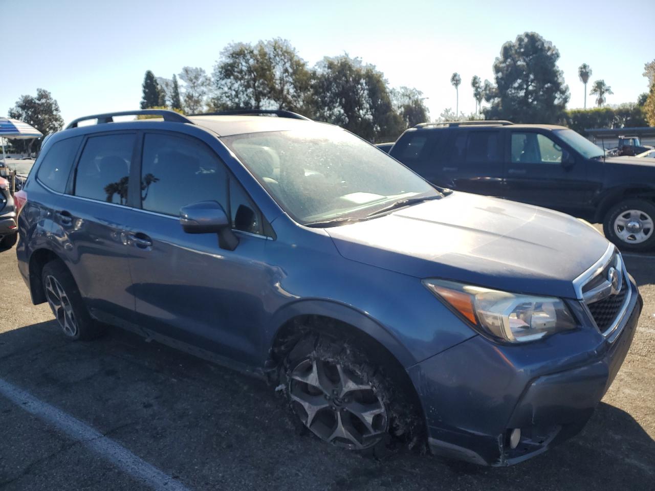 2014 Subaru Forester VIN JF2SJGMC4EH459092 Copart auction photo, front end / undercarriage damage thumbnail 4
