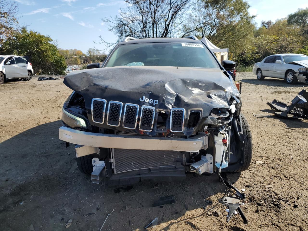 2021 Jeep Grand Cherokee VIN 1C4PJLCB8MD173550 Copart auction photo, front end / side damage thumbnail 5
