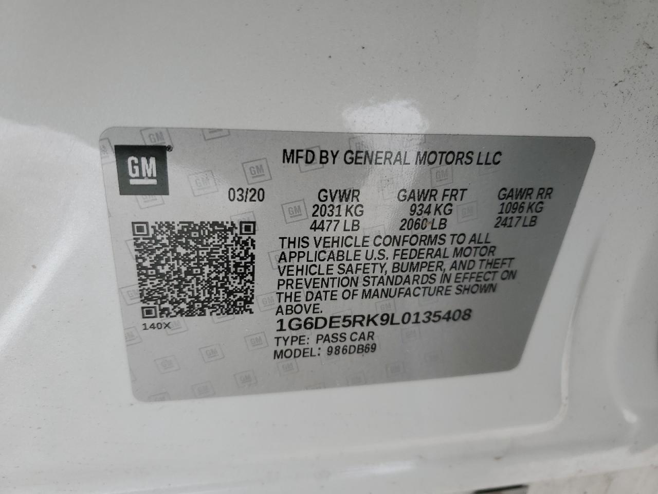 2020 Cadillac CT4 VIN 1G6DE5RK9L0135408 Copart auction photo, front end damage thumbnail 12