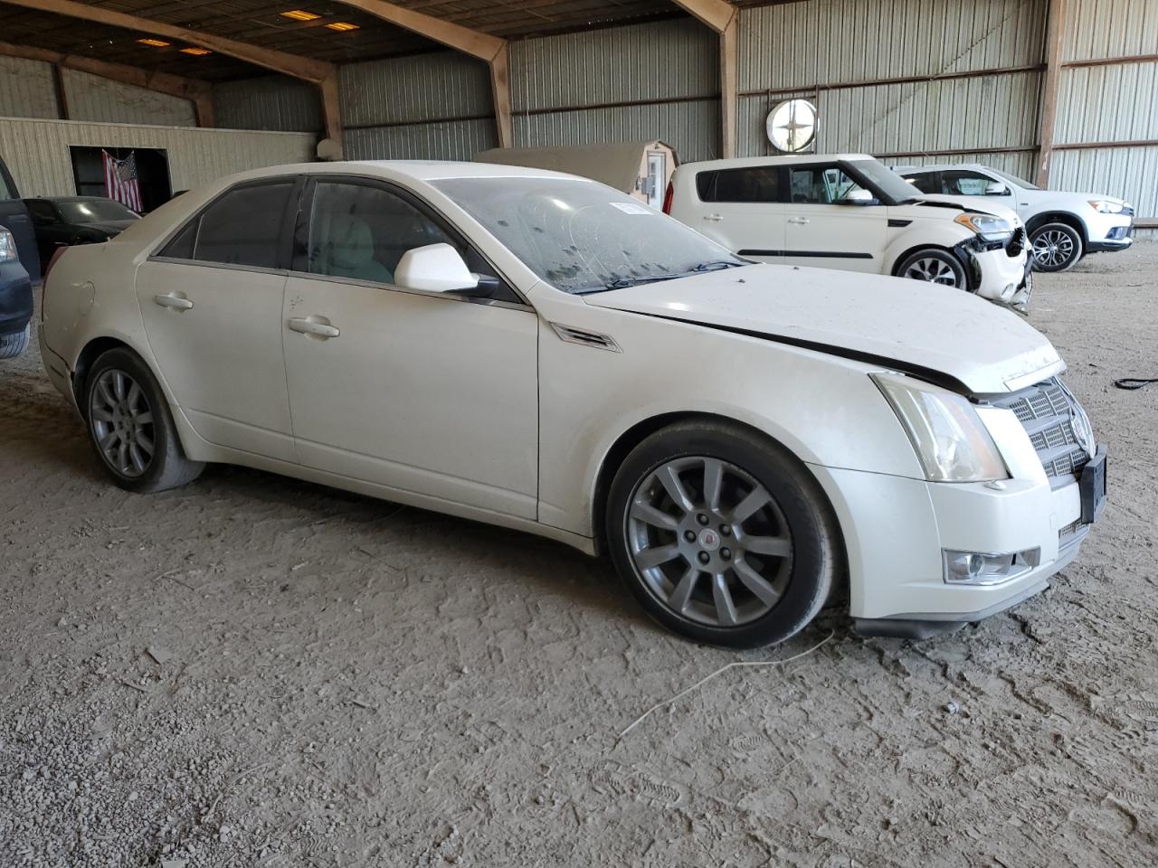 2009 Cadillac CTS VIN 1G6DJ577290152750 Copart auction photo, front end / top/roof damage thumbnail 4