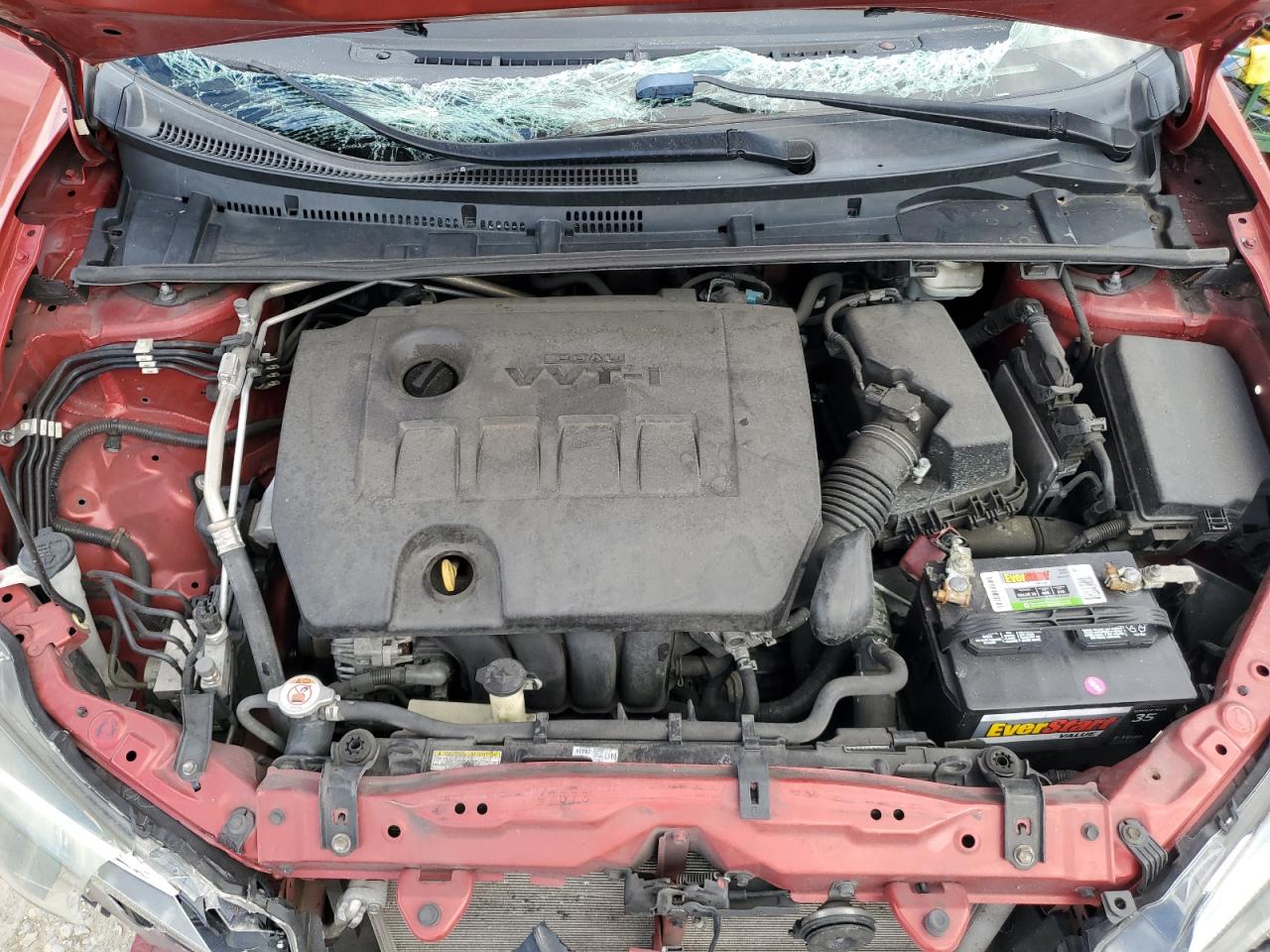 2019 Toyota Corolla VIN 5YFBURHE4KP922832 Copart auction photo, front end / top/roof damage thumbnail 11