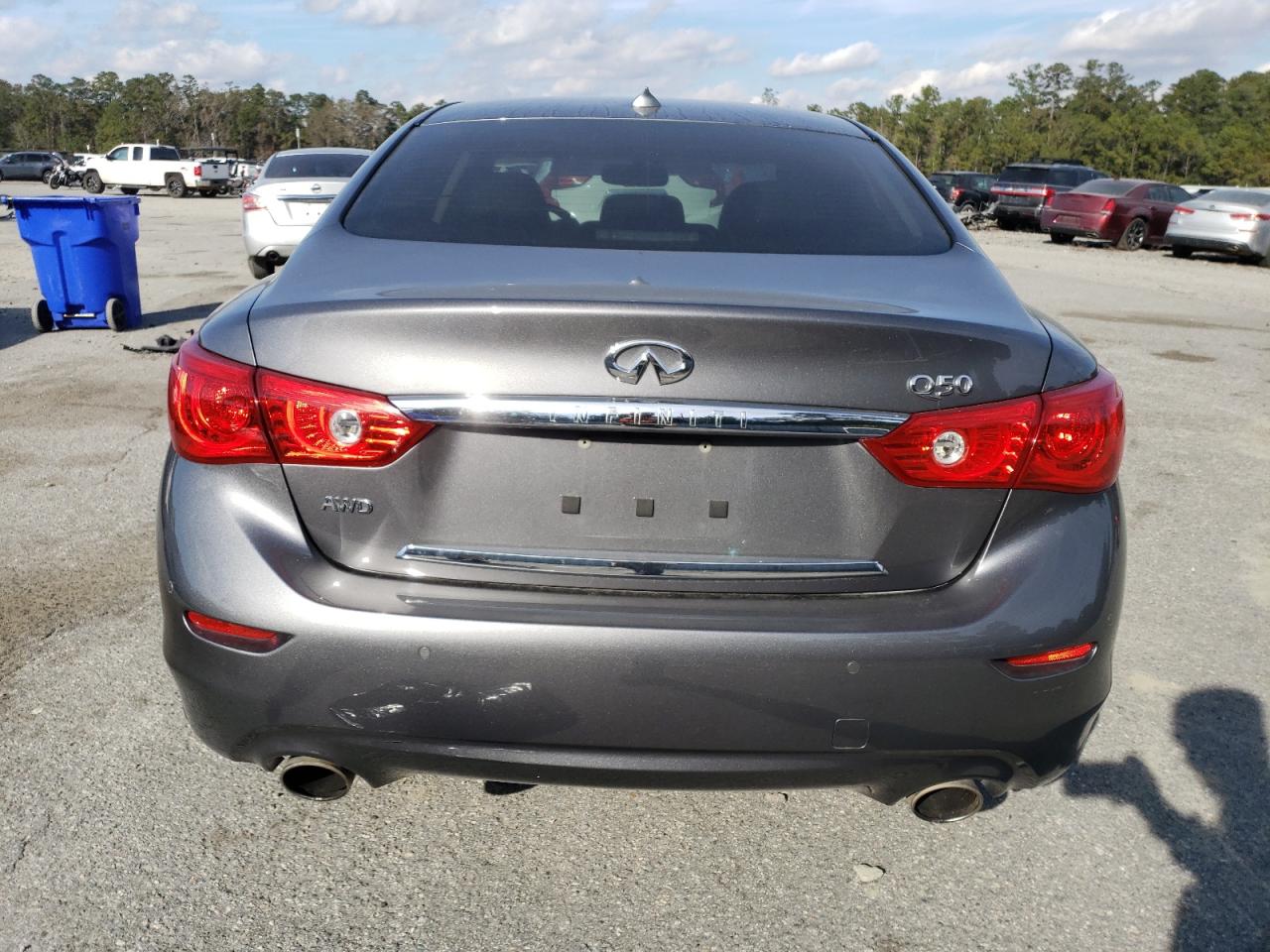 2016 Infiniti Q50 VIN JN1AV7AR7GM530192 Copart auction photo, front end / mechanical damage thumbnail 6