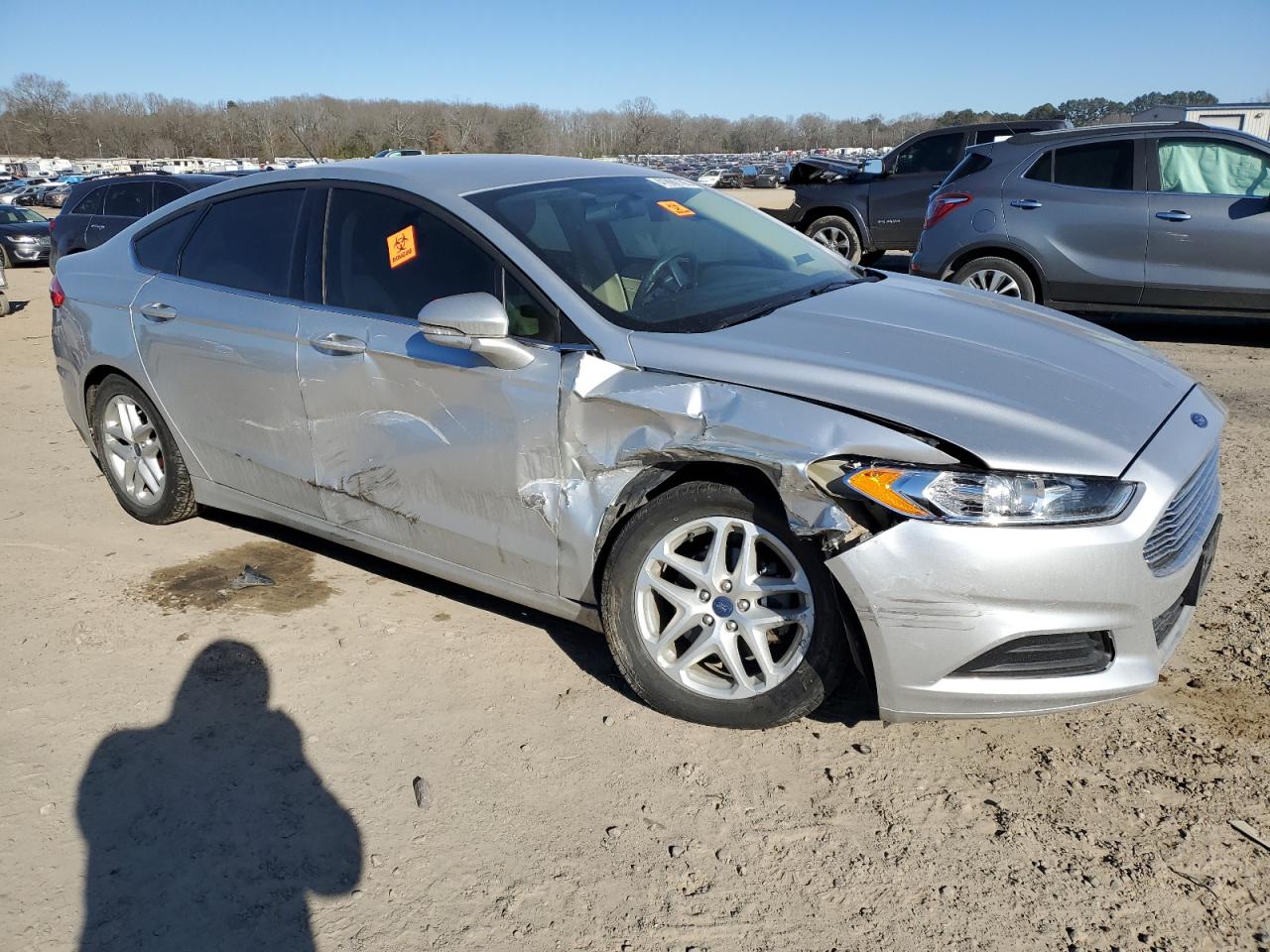 2016 Ford Fusion VIN 3FA6P0H70GR360733 Copart auction photo, side / front end damage thumbnail 4