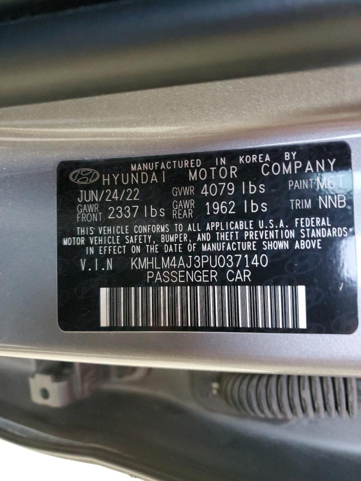2023 Hyundai Elantra VIN KMHLM4AJ3PU037140 Copart auction photo, side damage thumbnail 12