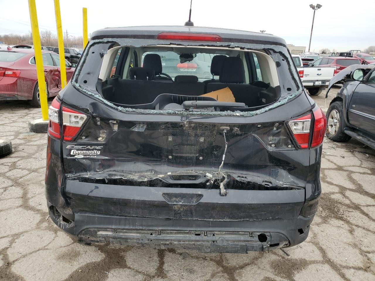 2019 Ford Escape VIN 1FMCU0F72KUA96243 Copart auction photo, front end / rear end damage thumbnail 6