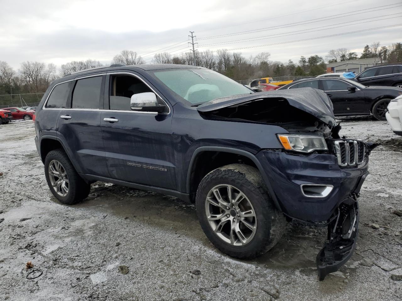 2018 Jeep Grand Cherokee VIN 1C4RJFBG3JC214708 Copart auction photo, front end / side damage thumbnail 4