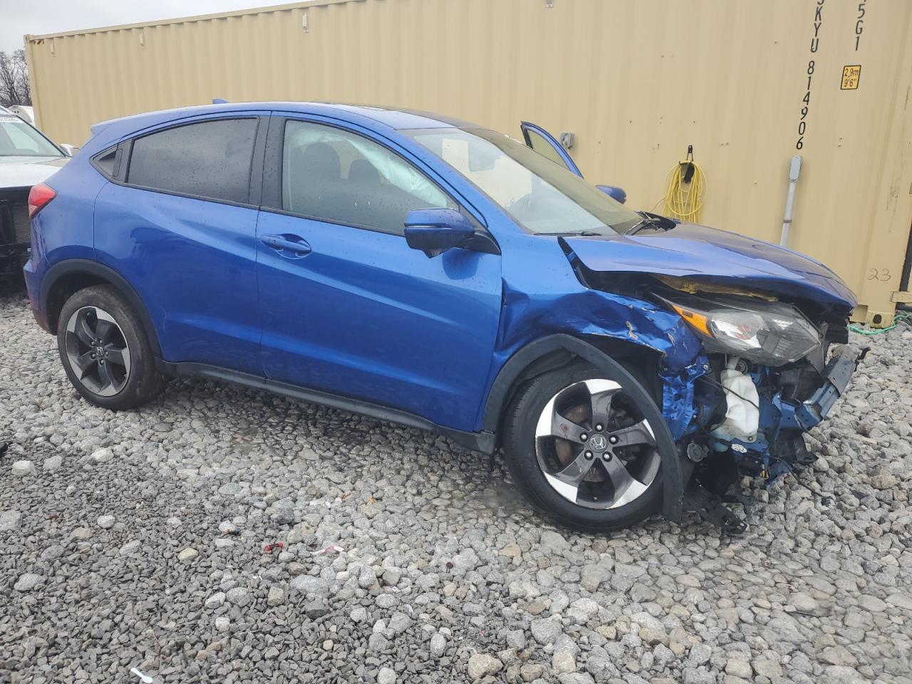 2018 Honda HR-V VIN 3CZRU6H58JG728011 Copart auction photo, front end / undercarriage damage thumbnail 4